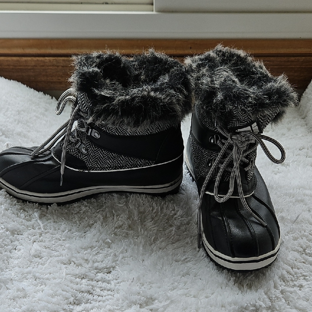 Mishansha Black Sole Winter Boots